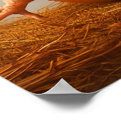 Pompoen kip kunst, grappige kip muur kunst poster (Hoek)