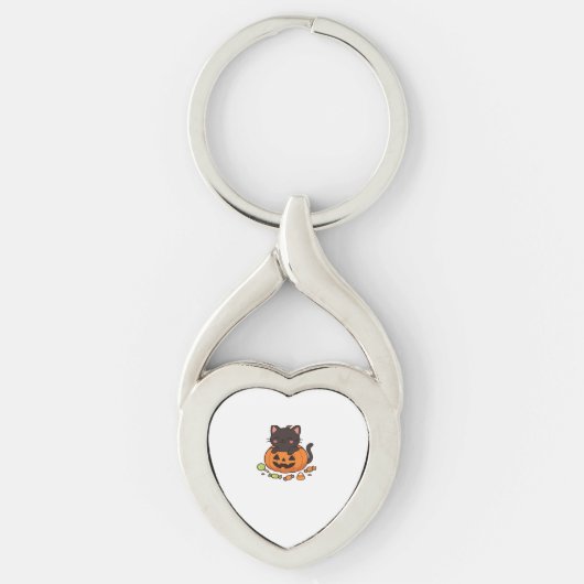 Pompoen Kitty-optocht Essential T-shirt Sleutelhanger (Voorkant)