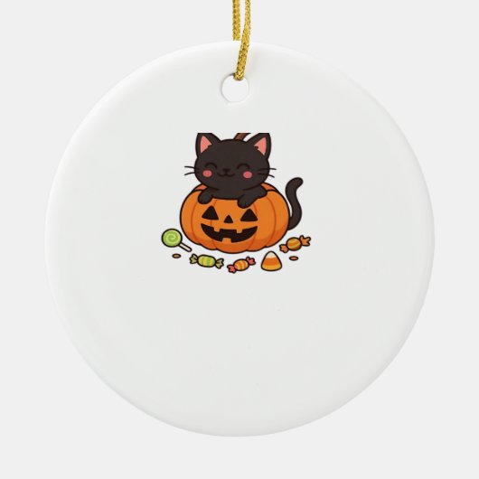Pompoen Kitty Parade Essential T-shirt Keramisch Ornament (Voorkant)