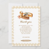 Pompoen Kleine Moppie Baby Shower Bedankkaart (Voorkant)