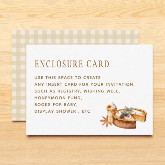 Pompoen Kleine Moppie Baby Shower Op Maat  Informatiekaartje