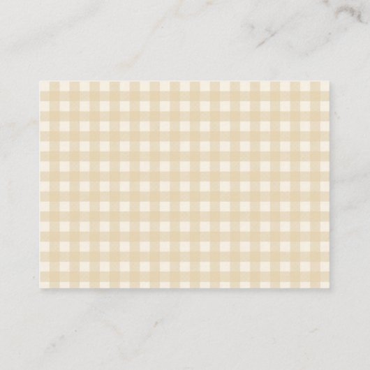 Pompoen Kleine Moppie Baby Shower Op Maat  Informatiekaartje (Achterkant)