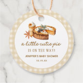 Pompoen Kleine Moppie Is Op Weg Baby Shower Bedankjes Labels (Achterkant)