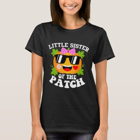 Pompoen kleine zusje van de patch leuk Halloween T-shirt (Voorkant)