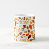 Pompoen kleurrijke rode Oranje geel vallende blade Koffiemok (Center)