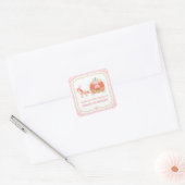 Pompoen Koets Bedankt Verjaardagsfeest Stickers (Envelop)