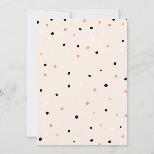 Pompoen Koets Stippen Baby Shower Kaart (Achterkant)