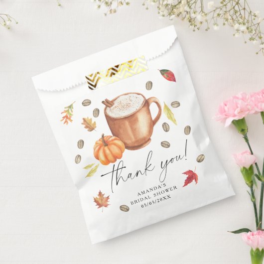 Pompoen Koffie Bruids douche Bedankt Bedankzakje (Gezegeld)
