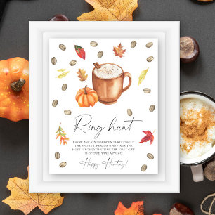 Pompoen Koffie Bruidsjurk jacht spel voor de ring Poster