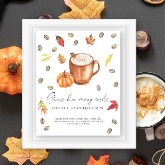 Pompoen Koffie Bruiloft Hoeveel Kurken Poster