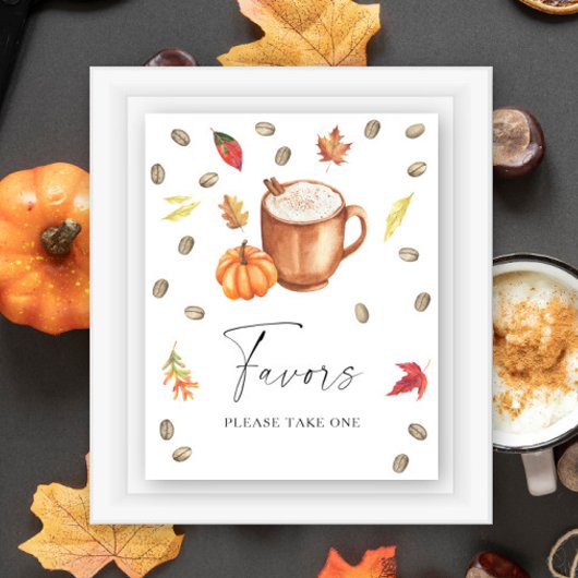 Pompoen Koffie Bruiloftsfeest Favorieten Poster