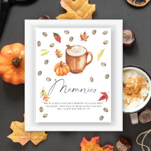 Pompoen koffie herinneringen met de bruid poster