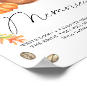 Pompoen koffie herinneringen met de bruid poster (Hoek)