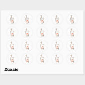 Pompoen Koffiekop Ronde Sticker (Vel)