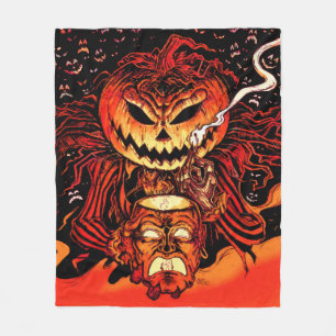 Pompoen Koning Heer O' Lantaarns Halloween fleece Deken