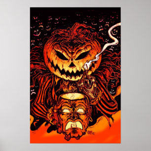 Pompoen Koning Heer O' Lantaarns Halloween Horror Poster