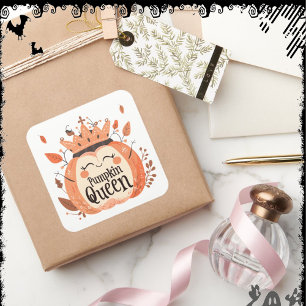 Pompoen Koningin   ExDesigner   Halloween Vierkante Sticker