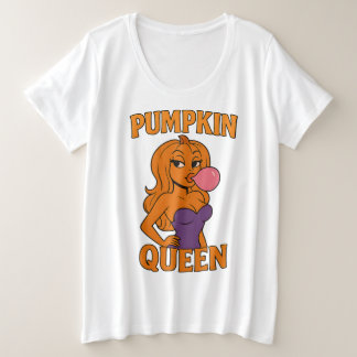 Pompoen Koningin | halloween glamour Grote Maat T-shirt