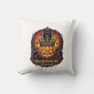 Pompoen Koningin Halloween Uil Spin Zwarte Kat_1 Kussen
