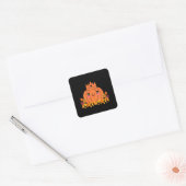 Pompoen Koningin | Herfst Esthetisch Halloween T-s Vierkante Sticker (Envelop)