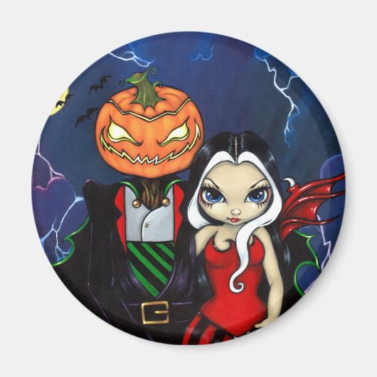 "Pompoen Koningsnacht uit" Magneet (Voorkant)