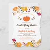 Pompoen koppels baby shower uitnodiging Herfst Her (Voorkant)