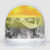 Pompoen kroonluchter grillig afbeelding Snow Werel Sneeuwbol (Achterkant)