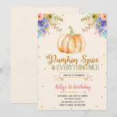 pompoen kruid en alles leuke uitnodiging (Voorkant / Achterkant)