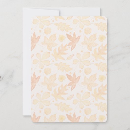 Pompoen kruid herfst Thanksgiving baby shower Kaart (Achterkant)