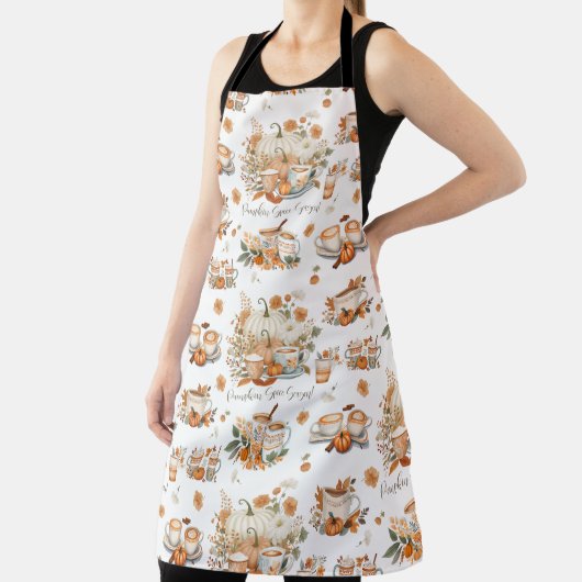 Pompoen Kruid Seizoen Latte Koffie Mok Bloemen Schort (Insitu)