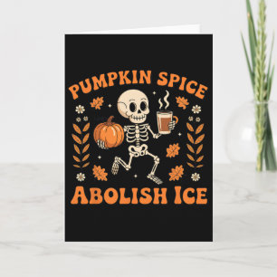 Pompoen Kruiden Afschaffen Ijs Halloween Kaart