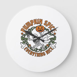 Pompoen Kruiden Alles leuk Halloween Skelet V Grote Klok