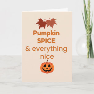 Pompoen Kruiden Alles Leuk Herfst Ontwerp Kaart