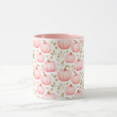 Pompoen Kruiden Alles Nette Roze Patroon Herfst Mok (Midden)