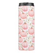 Pompoen Kruiden Alles Nette Roze Patroon Herfst Thermosbeker (Achterkant)