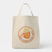 Pompoen Kruiden Badge Tote Bag (Achterkant)