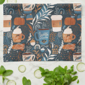 Pompoen Kruiden Boho Herfst Theedoek (Gevouwen)