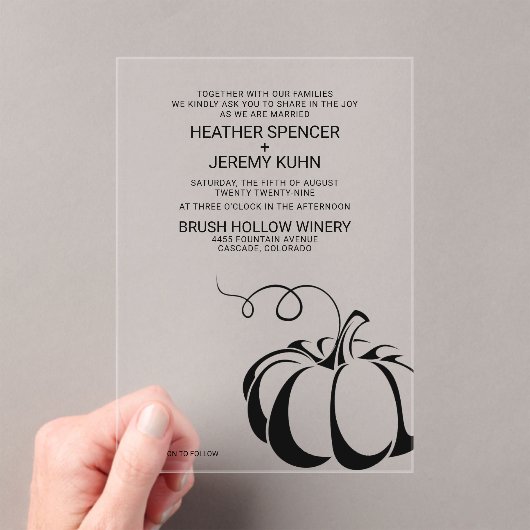 pompoen kruiden bruiloft uitnodiging (Insitu (Draagbaar))