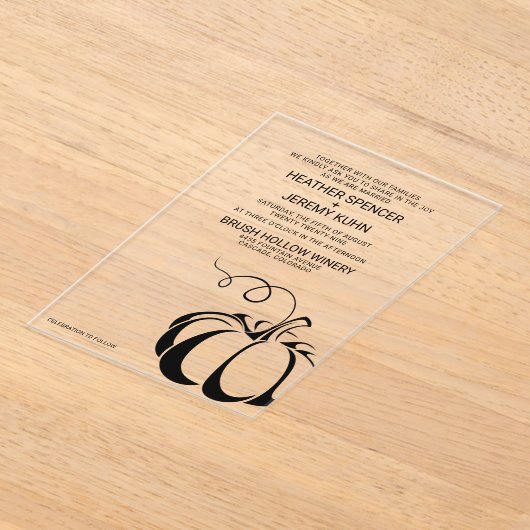 pompoen kruiden bruiloft uitnodiging (Laagn)