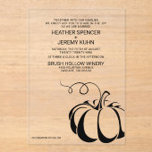 pompoen kruiden bruiloft uitnodiging (Voorkant)