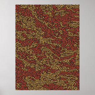 Pompoen Kruiden Camouflage Herfst Kleurenpatroon Poster