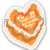 Pompoen Kruiden En Alles Wat Leuk Is Hart Cake Sticker (Voorkant)