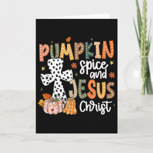 Pompoen Kruiden En Jezus Christus Herfst Geloof Da Kaart