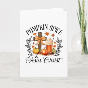 Pompoen Kruiden En Jezus Christus Kruis Pompoen Ch Kaart