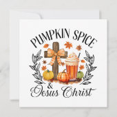 Pompoen Kruiden En Jezus Christus Kruis Pompoen Ch Kaart (Achterkant)