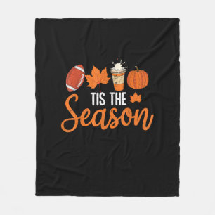 Pompoen Kruiden Football Tis Het Seizoen Herfst Da Fleece Deken