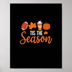 Pompoen Kruiden Football Tis Het Seizoen Herfst Da Poster