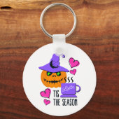 Pompoen Kruiden Halloween Sleutelhanger - Dubbelzi (Voorkant)