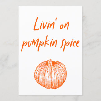 Pompoen Kruiden Heerlijke Herfst Kawaii Woord Kuns Kaart