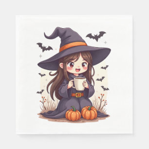 Pompoen Kruiden Heks � Grappig Halloween Koffie Sh Servet